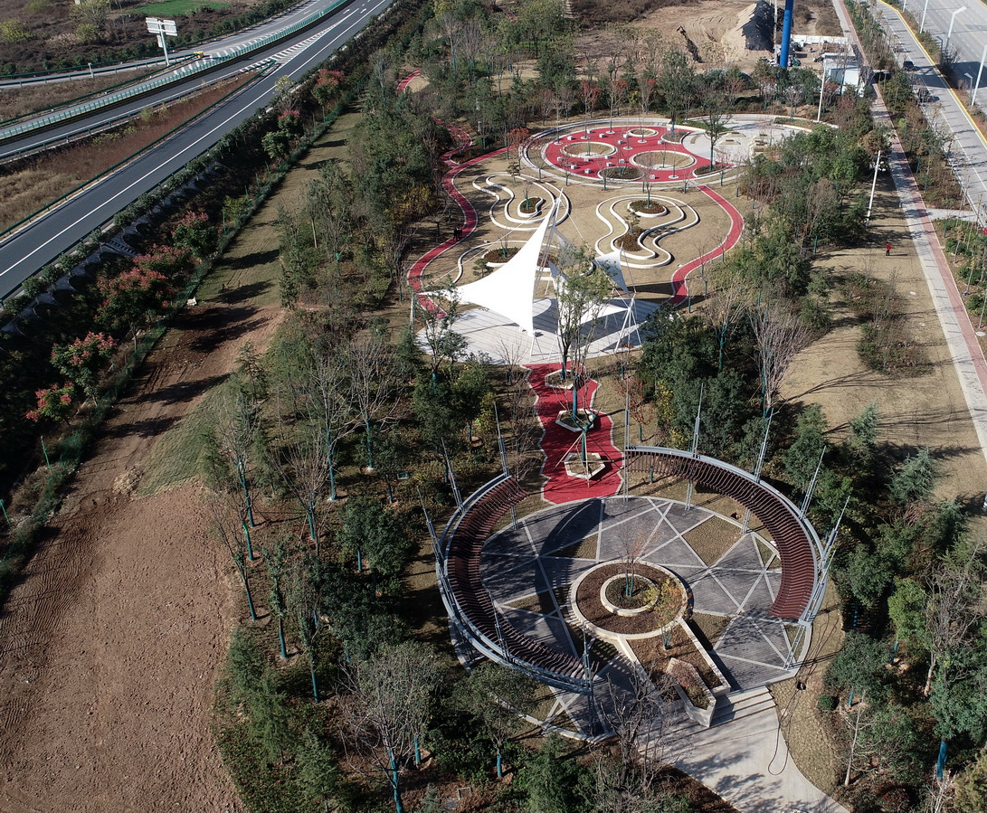 潘溪高速入口公園透水地坪