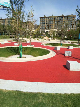 潘溪高速入口公園透水地坪