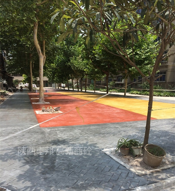 咸陽中儲(chǔ)家園小區(qū)藝術(shù)壓花地坪