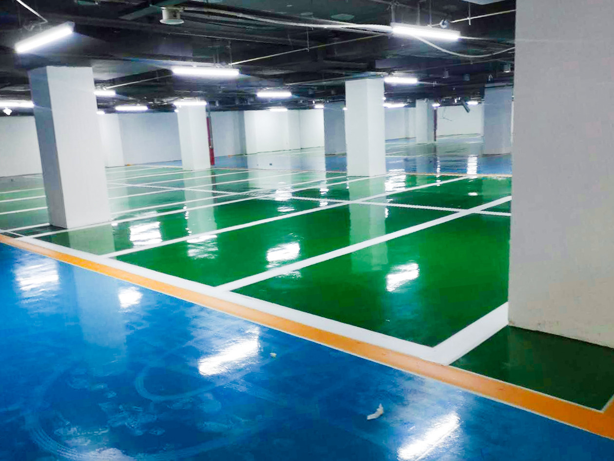 北京居然之家地下停車場環氧地坪