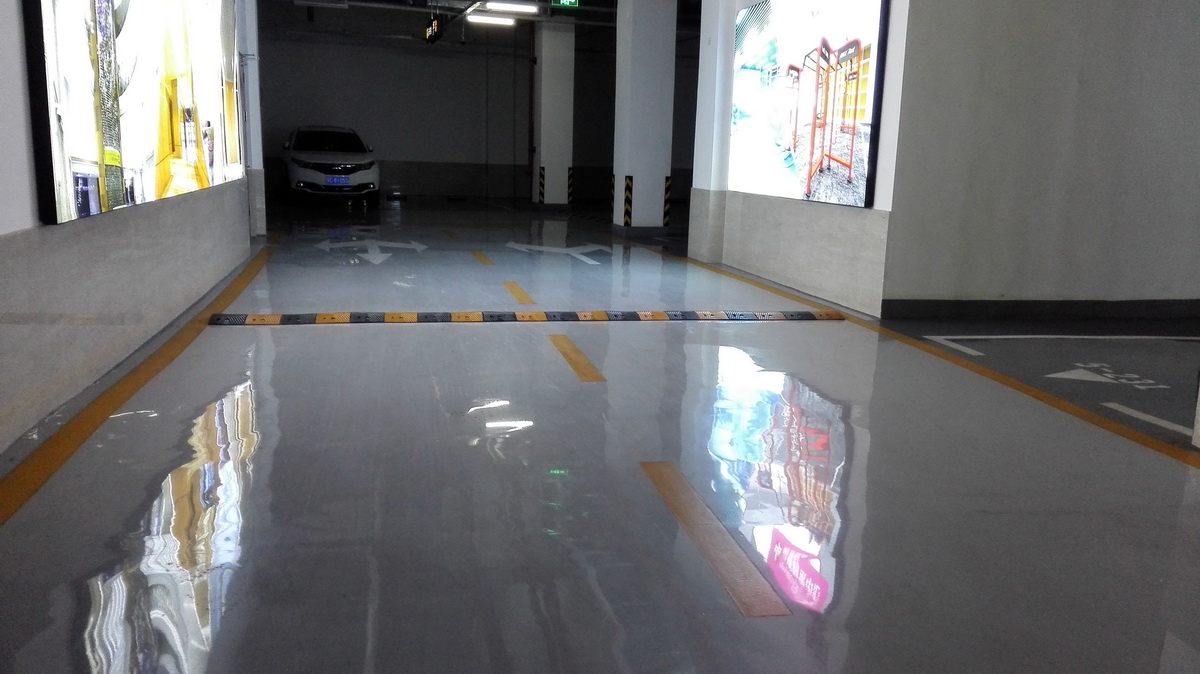 寶雞博鵬中心地下停車場環氧自流平