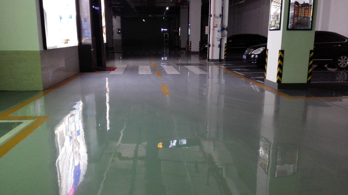 寶雞博鵬中心地下停車場環氧自流平