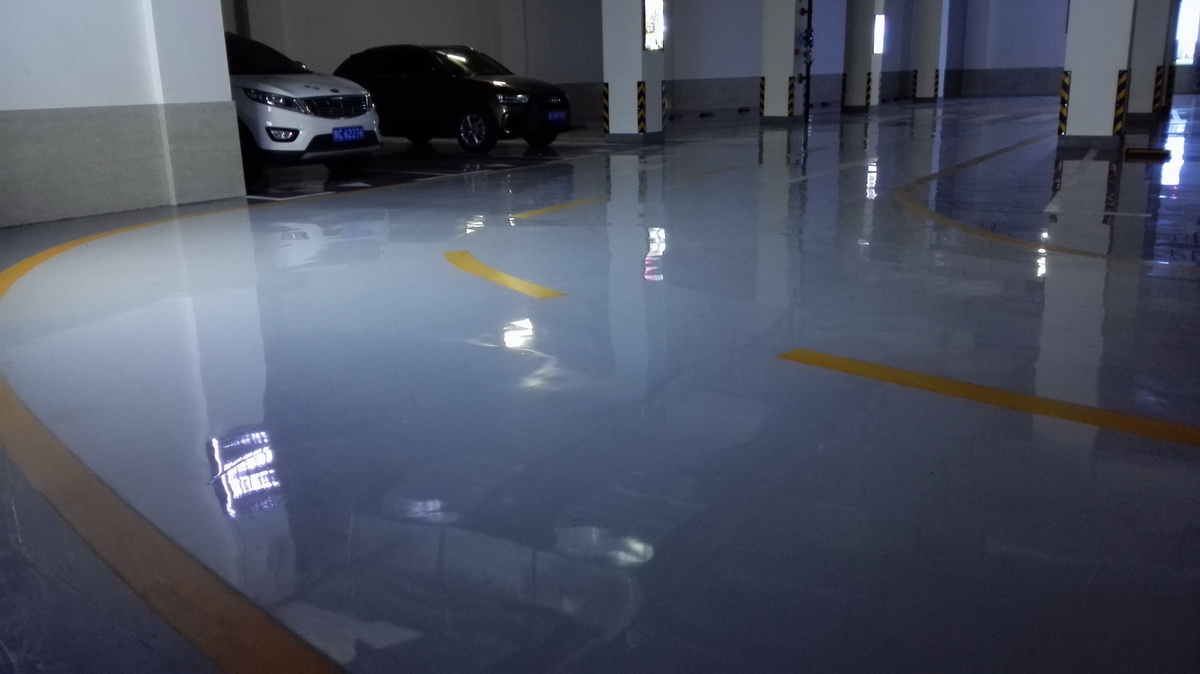 寶雞博鵬中心地下停車場環氧自流平