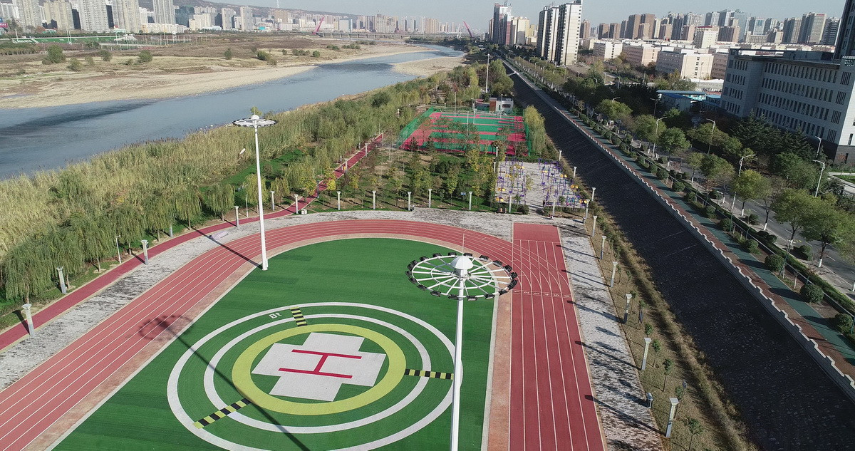 寶雞高新區(qū)濱河生態(tài)園停機坪、運動場