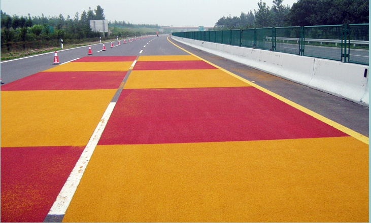 高速路匝道陶瓷顆粒防滑路面